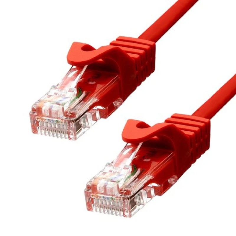 Image of ProXtend CAT5e U/UTP CU PVC Ethernet Cable Red 50CM