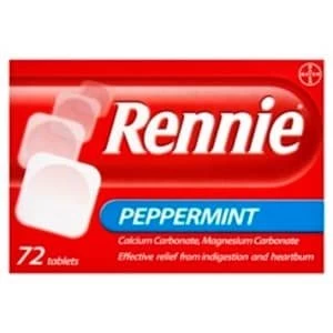 Image of Rennie Peppermint Heartburn and Indigestion Relief 72 Tablets