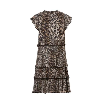 Image of AllSaints Antheia Kiku Dress - Brown