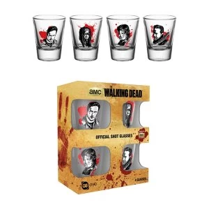 Image of The Walking Dead Characters New Shot Glasses