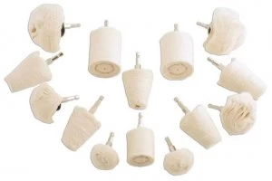 Image of GUNSON 77098 Buffing Mop Kit - 14pc Suitable for use with electric drills