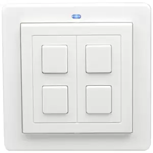 Image of LightwaveRF 3V 2 Gang Wire-free Switch - White Plastic - JSJSLW206