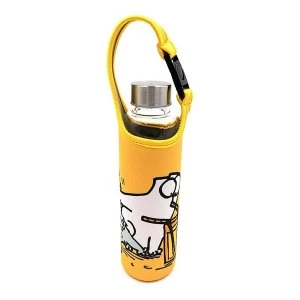 Image of Simons Cat Reusable Glass Water Bottle with Sleeve and Handle