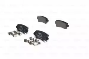 Image of Bosch 0986424124 Brake Pad Set Disc Brake Rear Axle