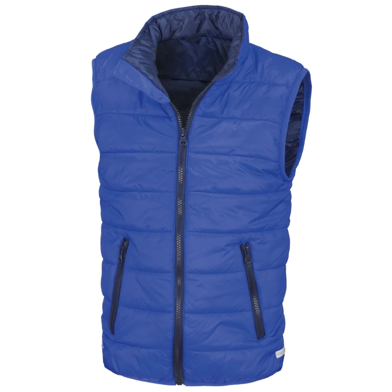Image of Result Core Padded Body Warmer in Mid Blue Size: 2-3 Years Mid Blue Unisex 2-3 Years