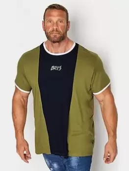 Image of BadRhino Horizontal Cut & Sew Stripe T-Shirt - Multi, Blue, Size 2XL, Men