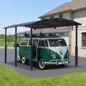 Image of 12' x 21 Palram Canopia Arcadia Alpine 6400 Grey Metal Carport (3.59m x 6.44m)