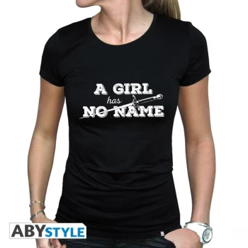 Image of Game Of Thrones - A Girl Has No Name Womens Small T-Shirt - Black