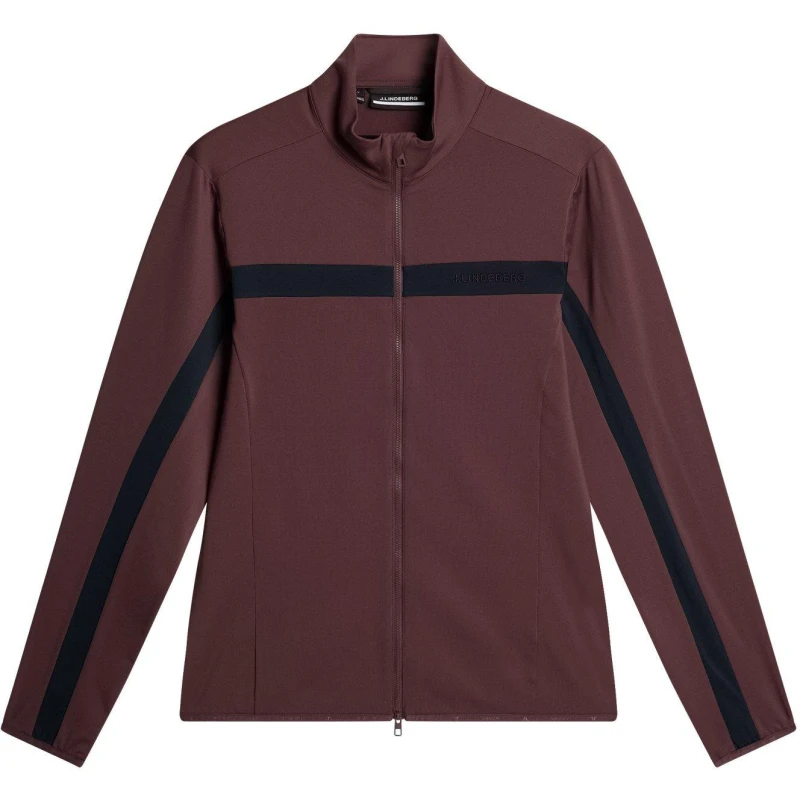 Image of J Lindeberg Golf Mens Jarvis Mid Layer Pullover Huckleberry male Small