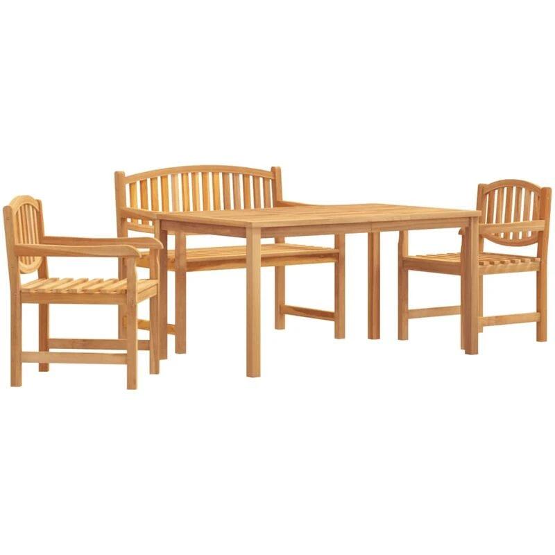 Image of VIDAXL 4 Piece Garden Dining Set Solid Wood Teak Vidaxl 8721012207790