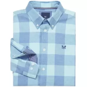 Image of Crew Clothing Mens Buffalo Check Shirt Blues Medium