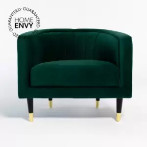 Image of Hudson Living Serrano Mallard Velvet Occasional Chair / Blue