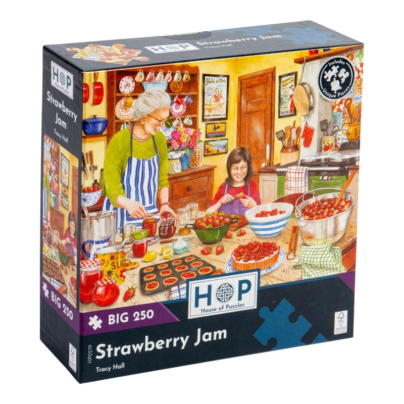 Image of The House Of Puzzles Strawberry Jam, BIG 250 Piece Jigsaw Puzzle Multi unisex