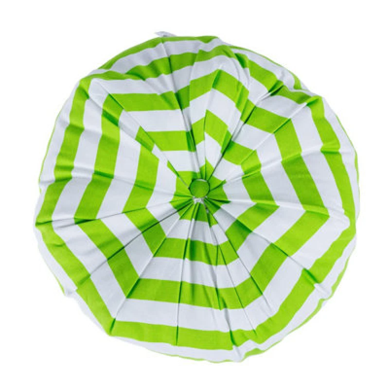 Image of Homescapes Stripe Pleated Round Floor Cushion Green