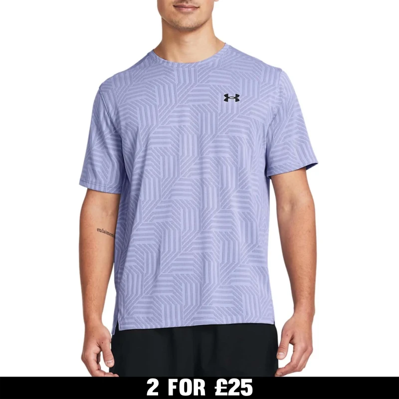 Image of Under Armour Tech Vent Geotessa Short Sleeve T-Shirt - Purple Purple M