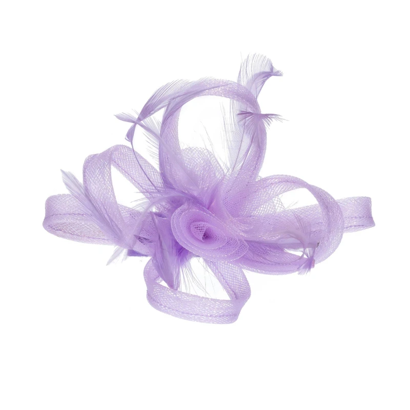 Image of Jon Richard Lavender Small Feather Fascinator Clip Lavender female