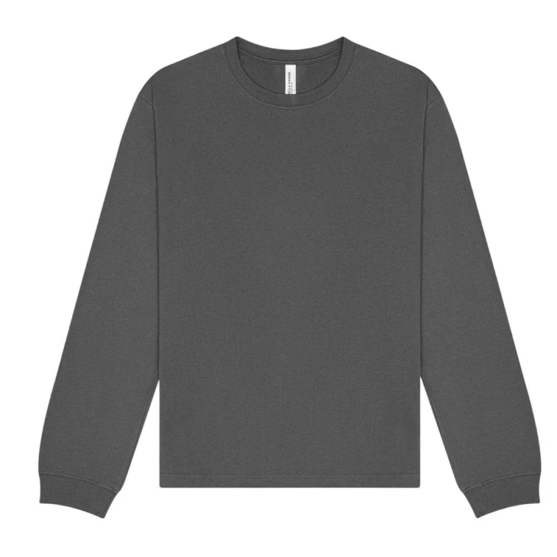 Image of Bella + Canvas Mens Heavy Long-Sleeved T-Shirt XS in Charcoal Charcoal Male XS