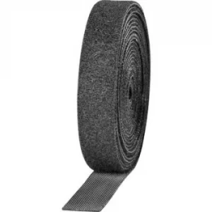 Image of TOOLCRAFT KL16X3000C Hook-and-loop tape for bundling Hook and loop pad (L x W) 3000 mm x 16mm Black 2 pc(s)