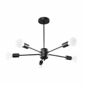 Image of Sollux Chandelier Lango 5 Black