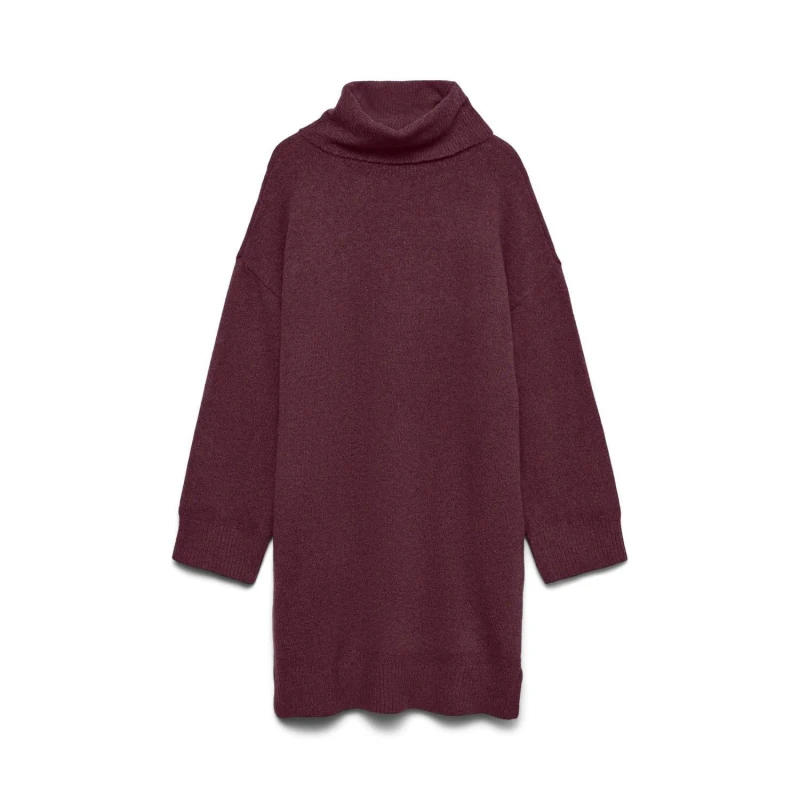 Image of Vero Moda Aquarius Roll Neck Jumper Dress Wine female 8