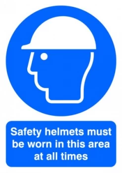 Image of Signslab A4 Safety Helmets M/b/worn Pvc