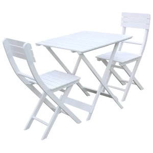 Image of Charles Bentley 3 Piece Bistro Set Table and 2 Chairs