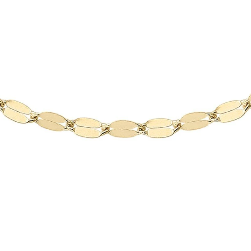 Image of Be You 9ct Gold Forzatina Chain Yellow Gold female 18inch
