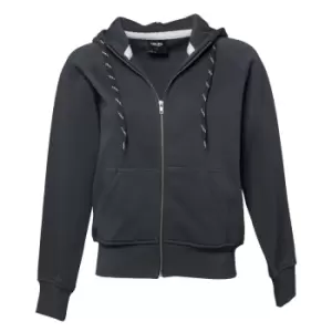 Image of Tee Jays Womens/Ladies Full Zip Hooded Sweatshirt (S) (Dark Grey)