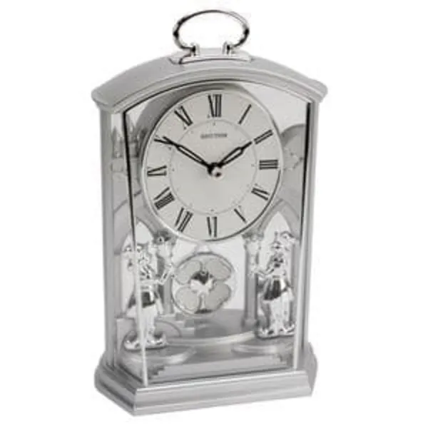 Image of Rhythm Silver Footmen Pendulum Carriage Clock