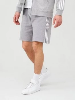 Image of Adidas Originals Lock Up Shorts - Medium Grey Heather