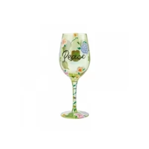 Image of Peace Wine Glass