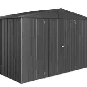 Image of Biohort Europa Metal Garden Shed 10ft3 x 5ft1 Size 4A - Metallic Dark Grey
