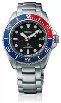 Image of Seiko SNE591P1 Mens Prospex Compact Solar Sapphire Pepsi Watch