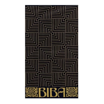 Image of Biba Biba Geometric Beach Towel - Geo Navy