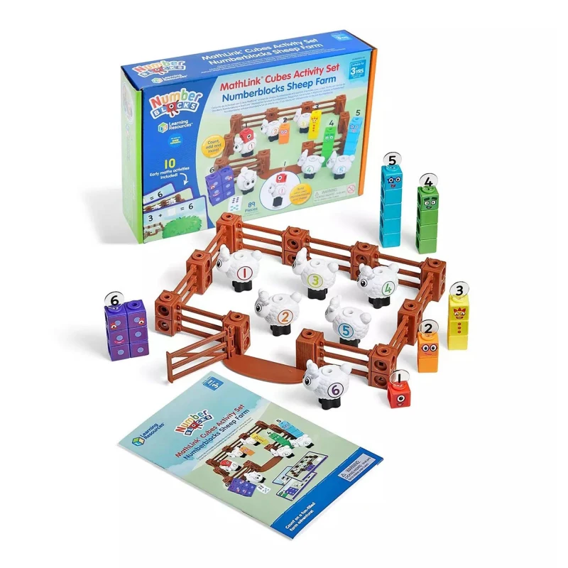 Image of Mathlink Cubes Numberblocks Sheep Farm Activity Set