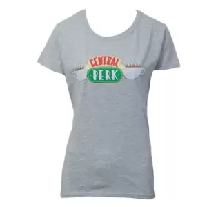 Image of Friends Womens/Ladies Central Perk T-Shirt (XXL) (Heather Grey)