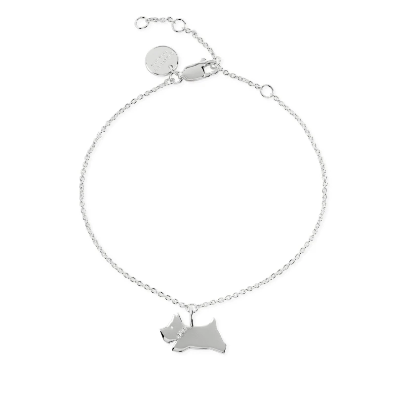 Image of Radley Sterling Silver Jumping Dog Bracelet Silver One Size