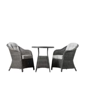 Image of Crossland Grove Louis 2 Seater Bistro Set - Grey