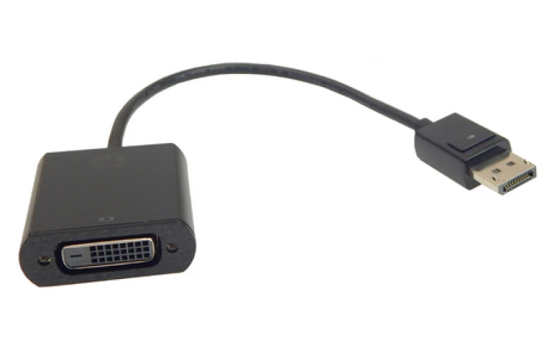 Image of HP 752660-001 video cable adapter DVI DisplayPort Black