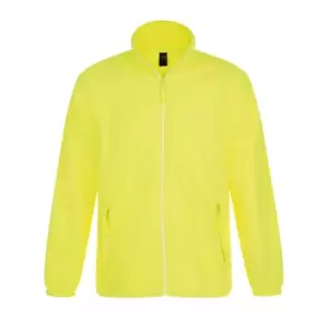 Image of SOLS Mens North Full Zip Outdoor Fleece Jacket (M) (Neon Yellow)