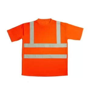Image of Warrior Unisex Adult Hi-Vis T-Shirt (L) (Fluorescent Orange)