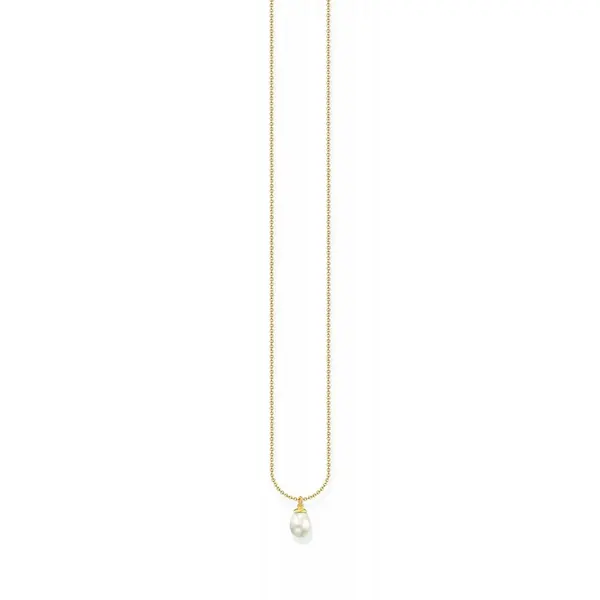 Image of Thomas Sabo Sterling Silver Basics White Gold Plated Freshwater Pearl