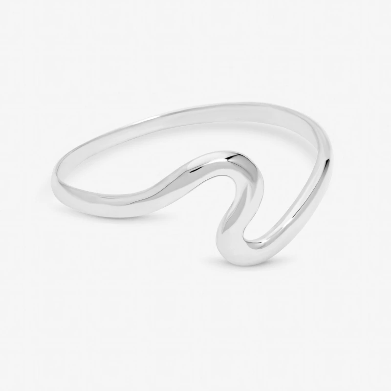 Image of Jon Richard Silver Plated Polished Swirl Bangle Bangles One Size Silver 73776711000