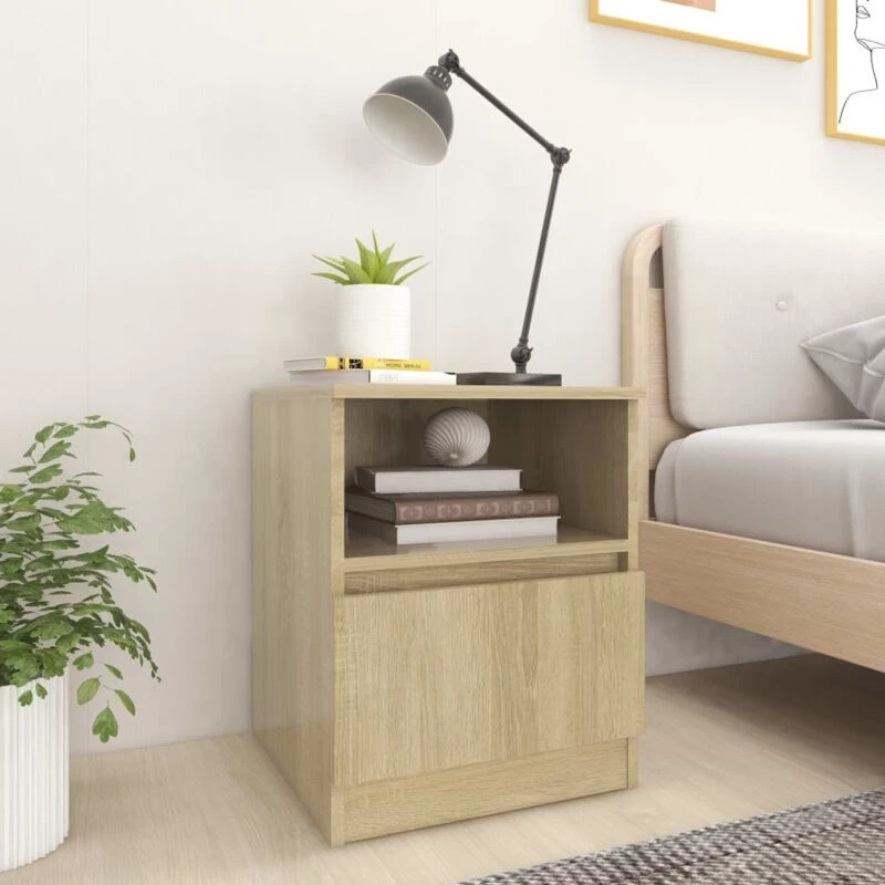Image of VIDAXL Bed Cabinets 2 pcs Sonoma Oak 40x40x50cm Engineered Wood Vidaxl 8720286557693