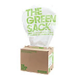 Image of The Green Sack swing bin liners white 830 x 600 mm (h x w) 50 L 150 per box