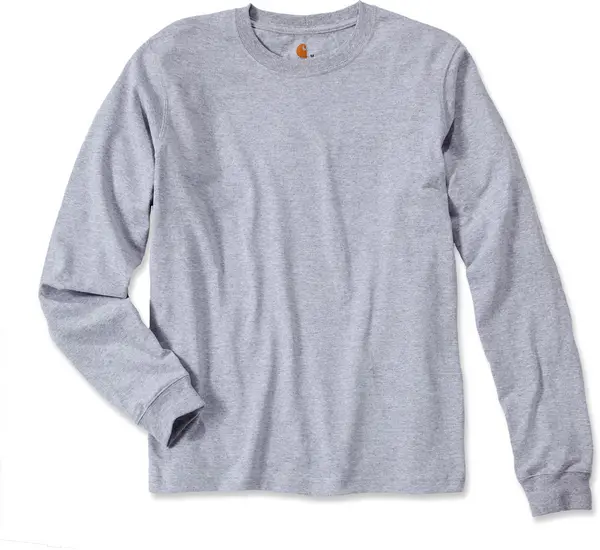 Image of Carhartt Logo Longsleeve, grey, Size M