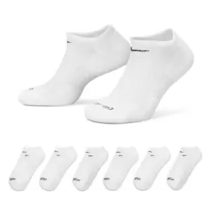 Image of Nike Everyday Plus Cushioned Training No-Show Socks (6 Pairs) - White