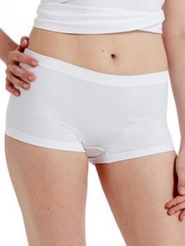Image of Pretty Polly Seamless Short, White, Size S-M, Women