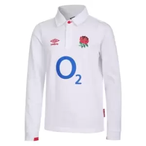 Image of Umbro England Home Long Sleeve Classic Rugby Shirt 2020 2021 - White