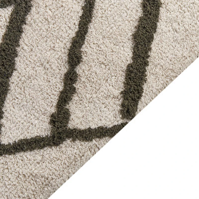 Image of Beliani Rug Yesilkoy Dark Green 160 X 230 Cm Cotton